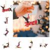 Flat Christmas Dachshund Dog Ornament 2D Christmas Tree Hanging Ornaments Cute   Party
