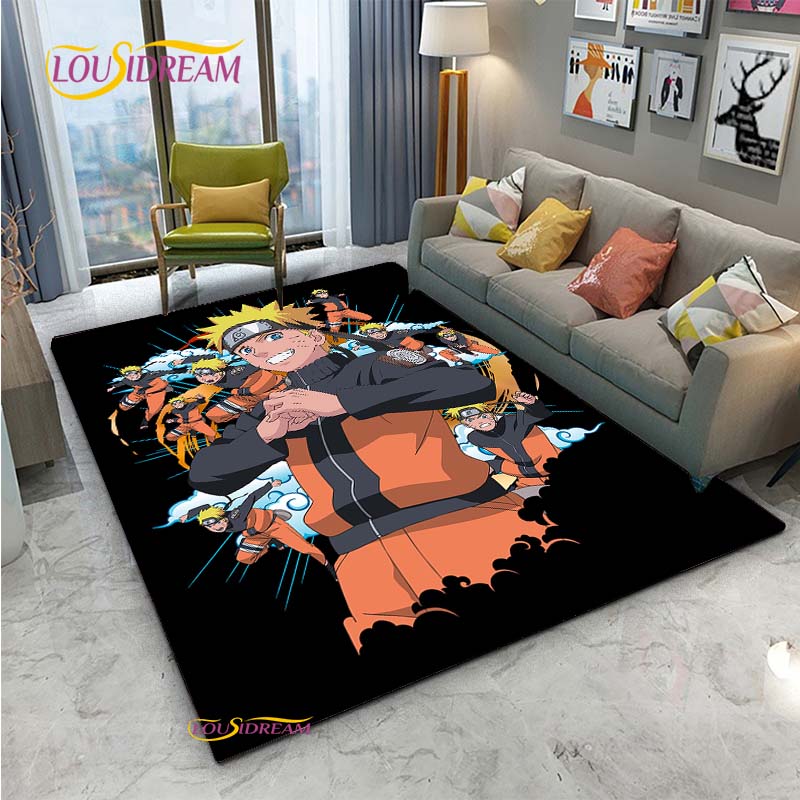 Naruto Cartoon Anime Carpet for Living Room Bedroom Cute Rugs Kitchen Table Door Kids Un-slip Floor Mats Alfombra Birthday gift
