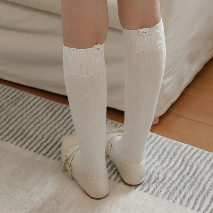 [Celebrity Worn] Plain Grosgrain Knee Socks SC8082 8 Colors