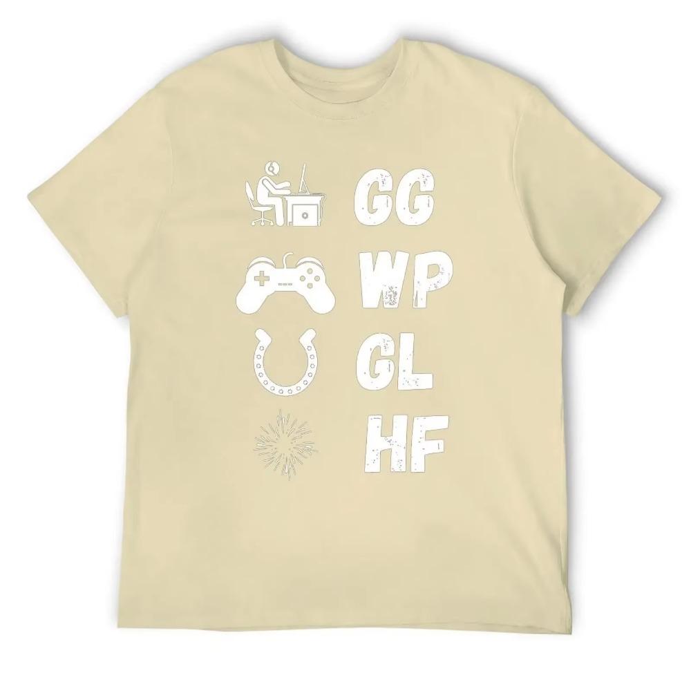 GG WP GL HF Game Long Sleeve For Y Crewneck T-shirt Campaign Tees Unique Humor Graphic Home USA Size