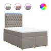 Maison Exclusive - Sommier à lattes de lit avec matelas Taupe 120x200 cm Tissu