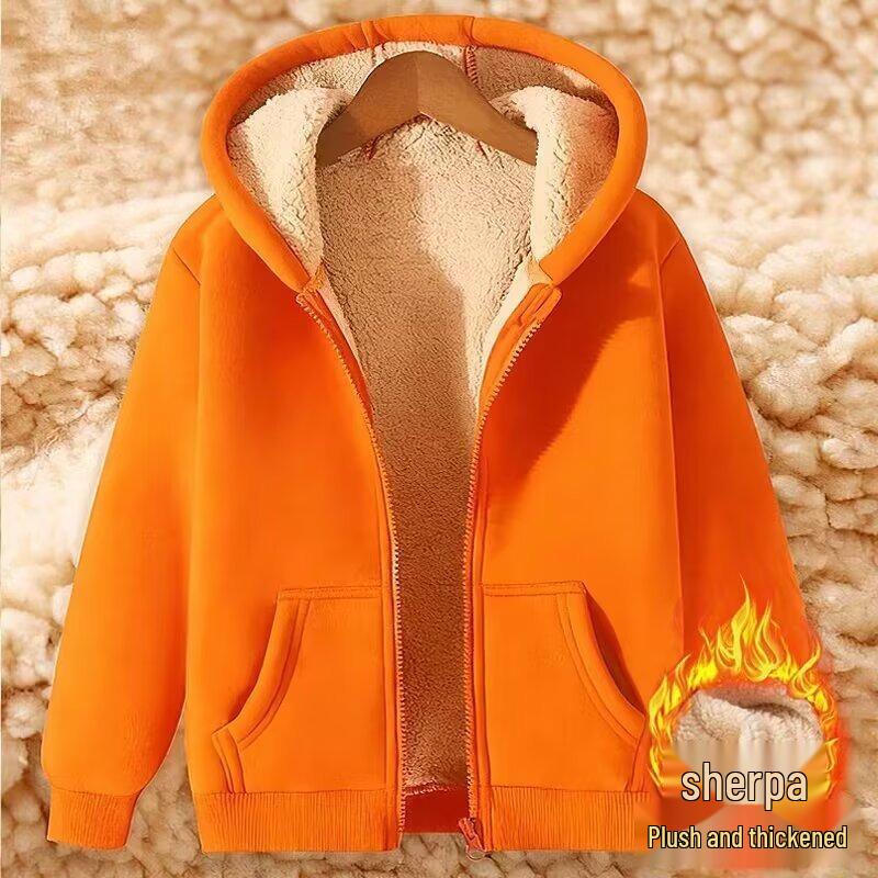 Herren Übergröße Fleece-gefütterter Lammwoll-Hoodie - Trendige Vielseitige Reißverschluss-Strickjacke für Herbst & Winter