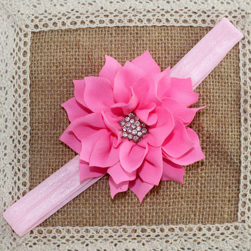 European & American Baby Rhinestone Lotus Headband – 13 Colors
