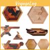 Wooden Hexagonal 3d Puzzle Intelligent Development Toy For Adults And Children Colorful Jujube Wood