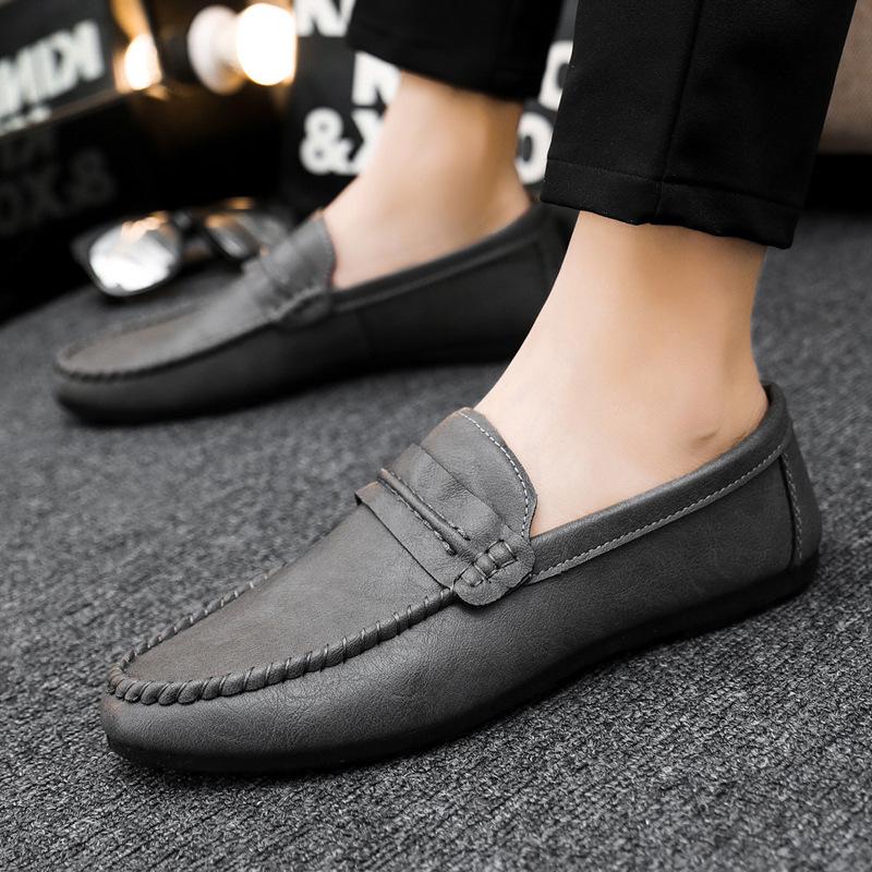

Низкие летние туфли Loafu Doudou в британском стиле с износостойкой кожаной поверхностью, деловые, высокого класса, легкие, с мягкой поверхностью, простые, формальные, мужские 44