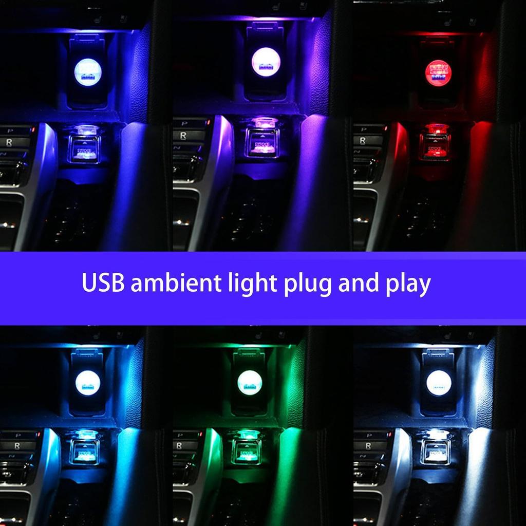 Car USB Light, Car Decoration Light, 7 Tone Colors, Tape Light, USB Type, Car