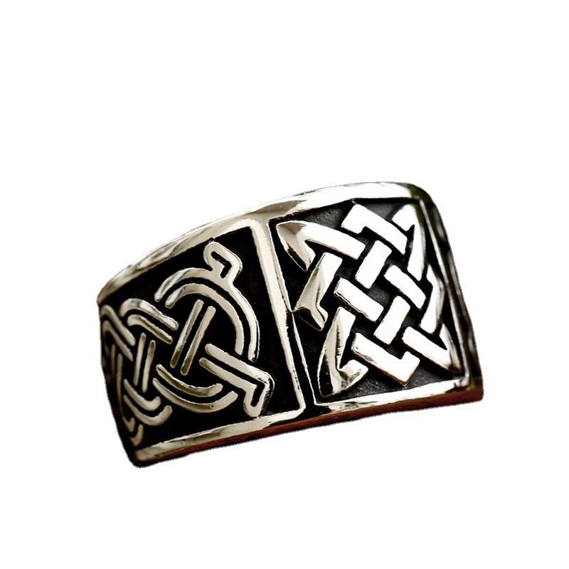 Adjustable Viking Odin Rune Retro Popular Men's Pure Ring Hand Jewelry