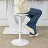 2-Pack Adjustable Bar Chair: Transparent Backrest + White Metal Legs, Height-Adjustable from 82-104 cm, 360 degrees Rotation.