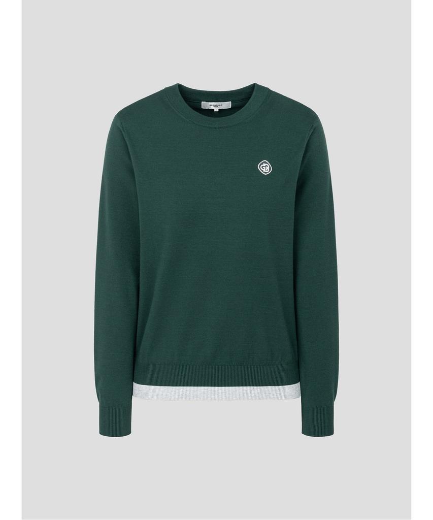BEANPOLE GOLF Women'S Round Neck Long Sleeve Pullover Green