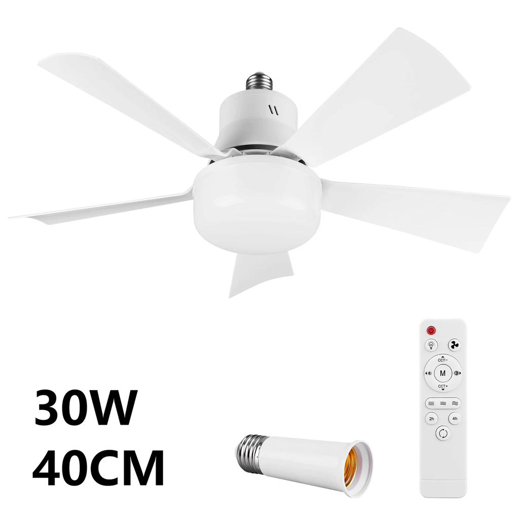 Ceiling Fan with Light Ceiling Fan Light Remote Control LED Light Fan 3 Light Colors Timing Wireless Fan for Living Room Bedroom