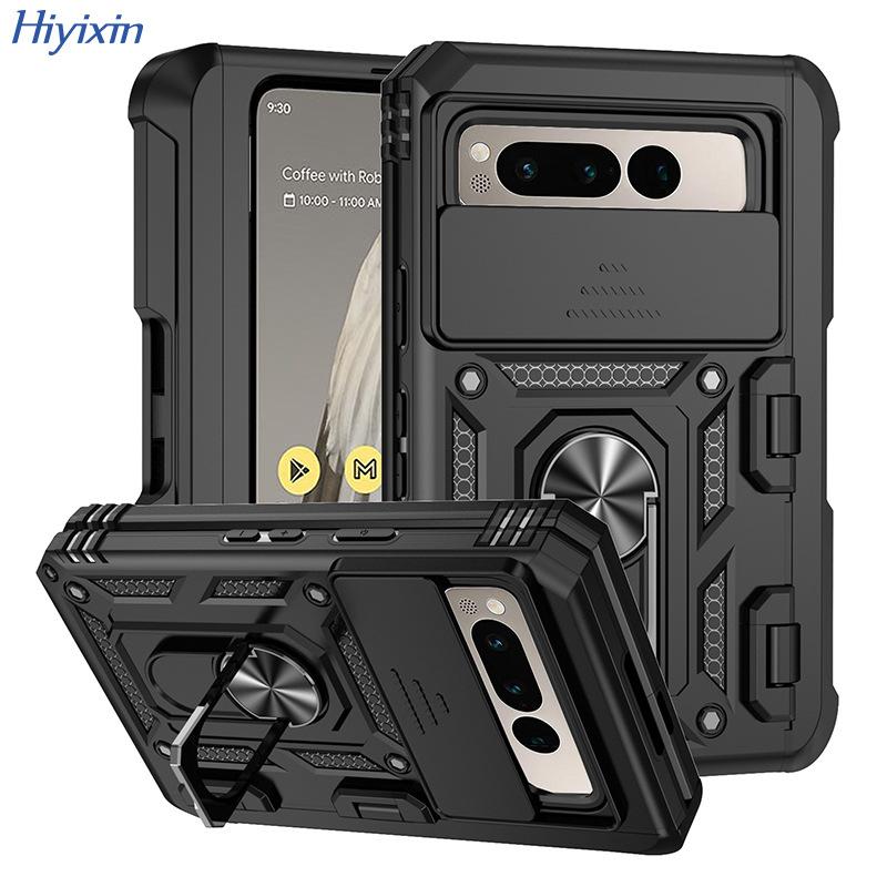 Suitable for Pixel Fold Sergeant Ring Anti-drop Mobile Phone Case Google Flod Creative Window Case