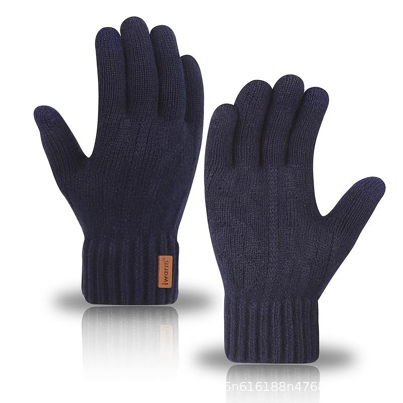 Winter Warm Alpaca Wool Gloves Full Finger Touchscreen Cashmere Gloves Men's Woman Thickening Knitted Cycling Driving Gloves
