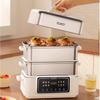 CUKO Intelligenter mehrschichtiger elektrischer Hot Pot und Dampfgarer: All-in-One Schmor-, Dampf-, Dreischicht-Haushaltsgerät.