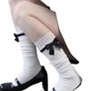 Sweet Lolita Bow White Mid Tube Socks Japanese Lace Lace Jk Calf Socks