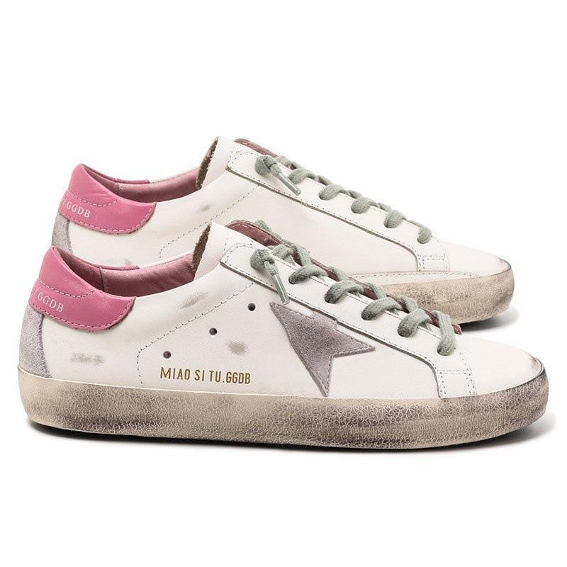 Chaussures décontractées pour hommes et femmes étoiles petites chaussures sales nouvelles polyvalentes chaussures de skate chaussures sales cuir de vachette chaussures blanches