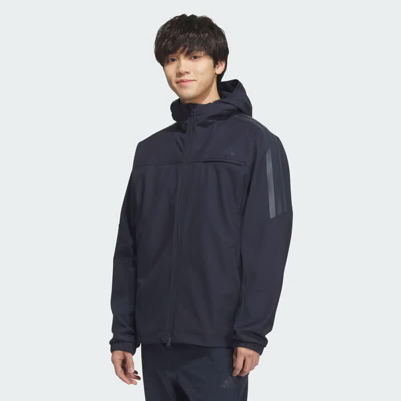 Adidas Men s KA1306 Fleece-Lined Hooded Windproof Jacket S