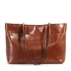 Genuine Leather Large Capacity Women's Tote - Fashion Oil Wax Cowhide Handbag & Shoulder Bag