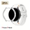 2pcs Strap & PC Case for Watch7/6/5/5Pro/4/FE Original Wave Stitch Color Buckle Semi-Covered Sweat-Proof for Sports