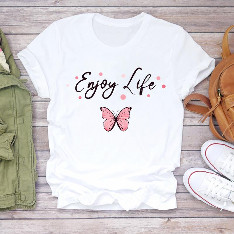 (Asian Size) trend love cute Lady Female Casual T Shirt Printed Clothing Top Fashion Short Sleeve T-shirts Women Graphic Tee