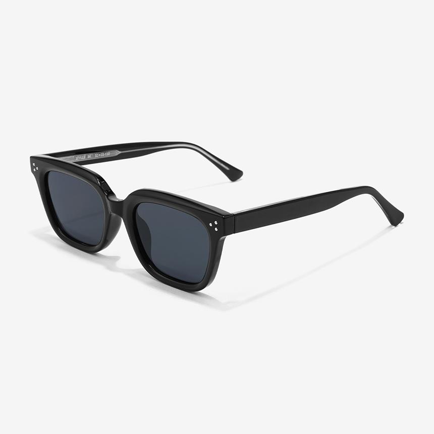 Seutailwokeu Style8 Bk_Black Square Stylework Sunglasses