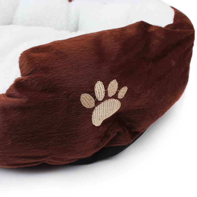 Cozy Lambswool Small Dog House with Pet Mat
