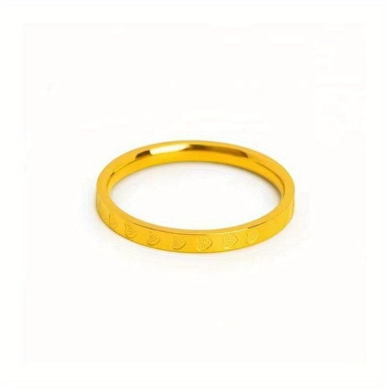 1Pc Fashionable Titanium Steel Ring, Niche High-end Women's Light Luxury Heart Ring