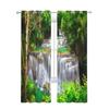 Waterfall Forest Nature Scenery Exotic Tropical Soft Tulle Transparent Window Panel Curtains for Living Room Bed Chamber Transparent Fabric Organza