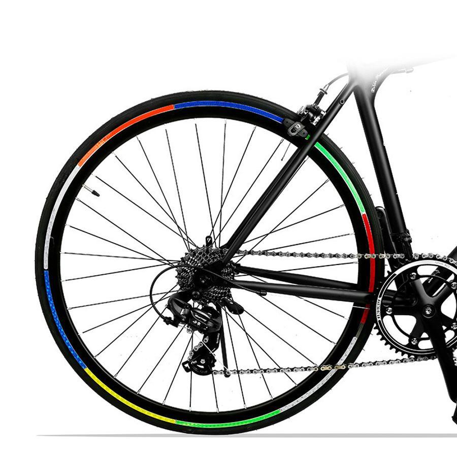 Bicycle Wheel Reflective Stickers Colorful Fluorescent Rim Decals Safety Strips Bike Tire Cycling Night Ride Decor Accessories