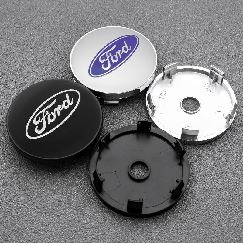 ACY1 4Pcs 56mm 60mm 54mm Car Wheel Center Hub Cap Rim Cover Stickers For Ford Focus Mondeo Edge Ecosport Ranger Fiesta Fusion Kuga