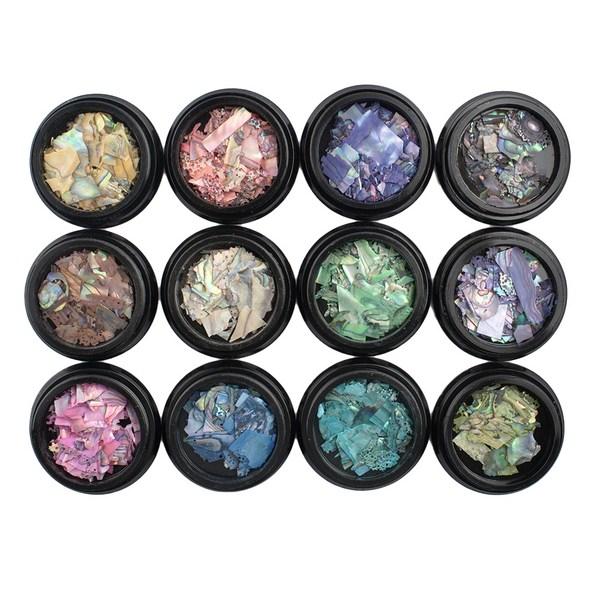 

12 видов перламутра разного цвета, 1 комплект