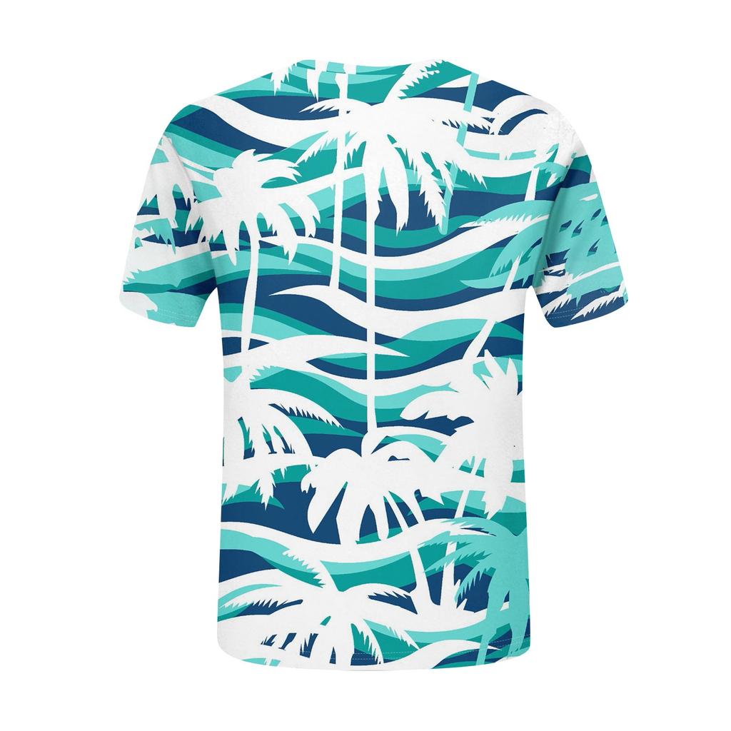 Damen Lässiges T-Shirt mit Blumenmuster, V-Ausschnitt, Pullover, kurzärmelig