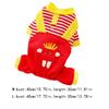 Striped Pet Clothes Soft Dog Four-legged Overalls New Year Cat Sweatshirt  Small Medium Dogs