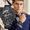 Men'S Watch, Versatile Sports Business Timing Luminous Steel Belt Quartz Men'S Watch 2108