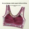 Sexy Pattern Printed Plus Size Vest Bra, One-Piece Fixed Cup Wireless Breathable Women Bra