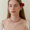 LOVE ME MONSTER 5 Rose Crystal Choker_2Color