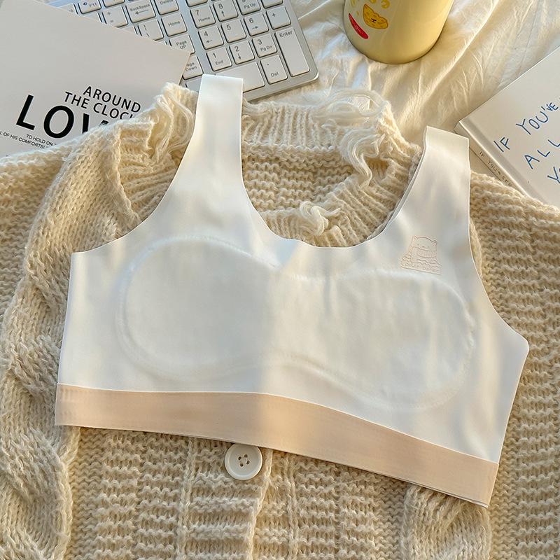 Less Exercise Development Period High School Students Bra Fixed Cup Junior High School Students Children Vest Children