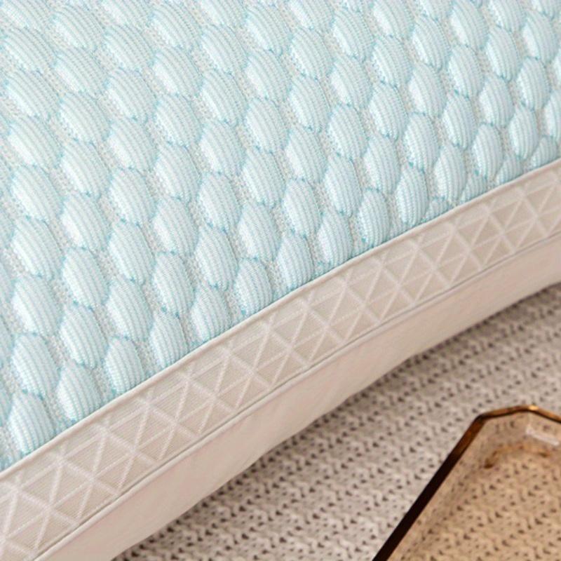 2-pieces Cool Ice Silk Pellet Pillow Supports Neck and Spine for Relaxing Sleep, Sleep Massage Pillow Core, Moisture Absorbing Bedding Pillow