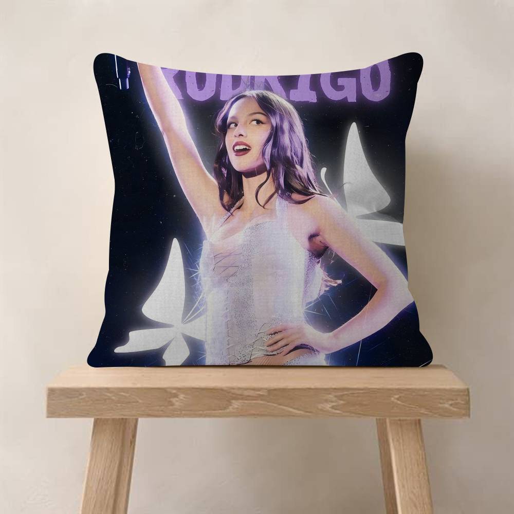 Singer OOlivia Cool RRodrigo Personalized Pillow Dust Cover Bedroom Kids Party Decoration Pillowcase Birthday Children Gift