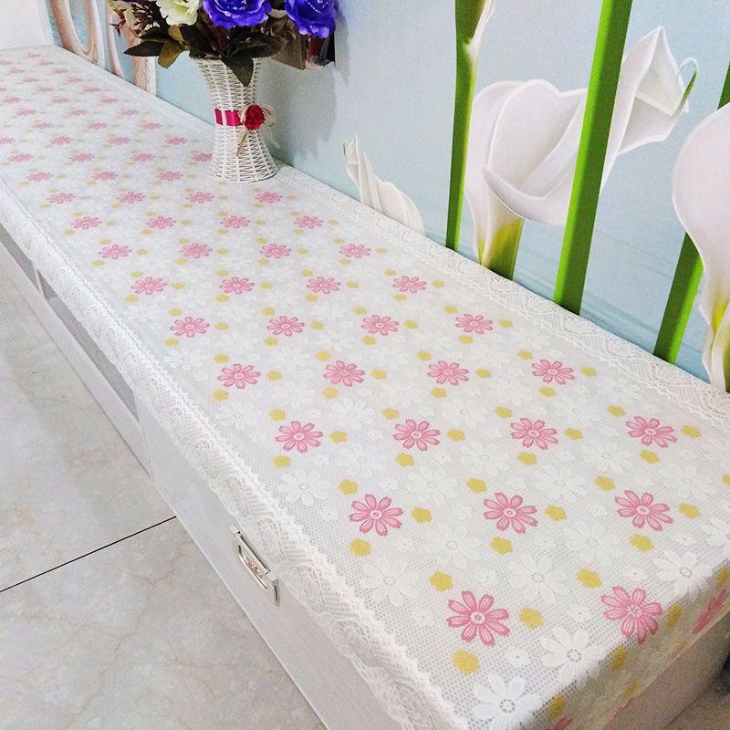 

Скатерть на подставке под ТВ, водонепроницаемая пластиковая скатерть, не требующая стирки, чехол для прикроватной тумбочки, тканевый коврик для шкафа для обуви 180cm*48cm розовый