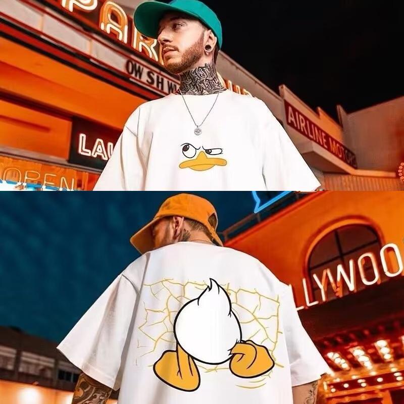 Casual T-shirt Loose Graphic T Shirts Oversized Breathable Pure Cotton Y2k Tops Clothes Streetwear Harajuku Short Sleeve Tee New