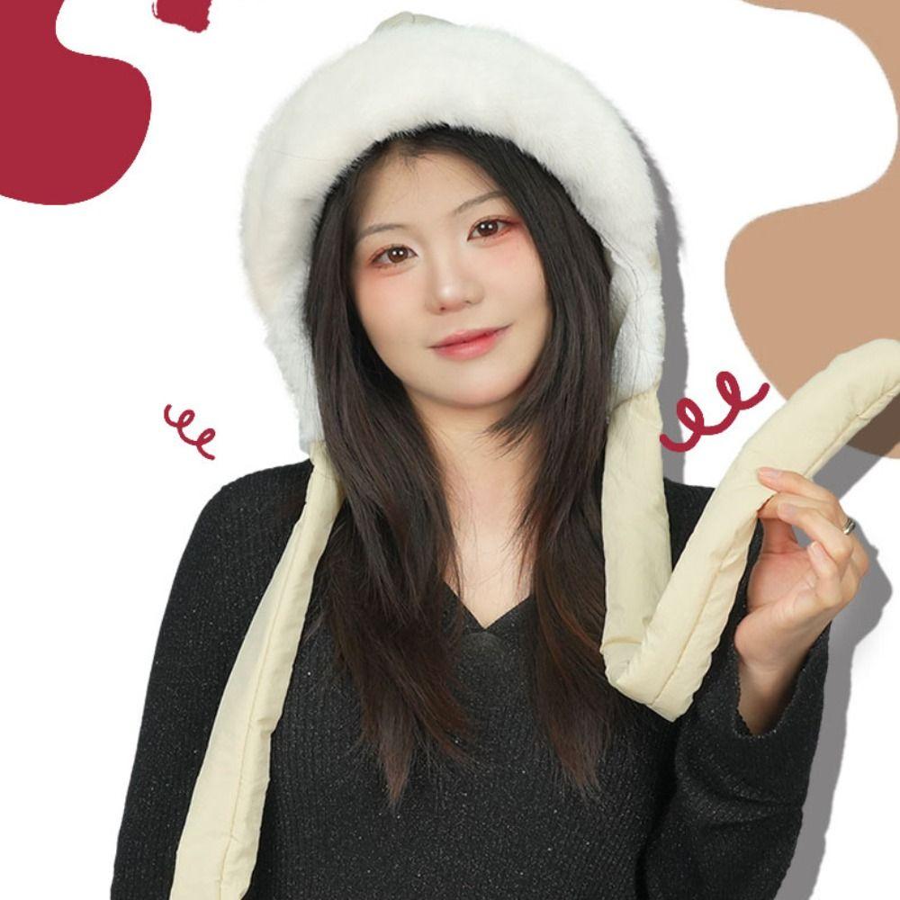 Bonnet pull doux en peluche, coupe-vent, cache-oreilles en peluche, polyvalent, protège-oreilles, chapeau, filles