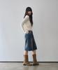 Awodeijeu Wavy Curved Bermuda Denim Pants [Blue]