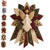DIY Quilted Christmas Wreath Sewing Kit Fabric Door Hanging Ornament Gingerbread Tree Handmade Holiday Craft Decor Set