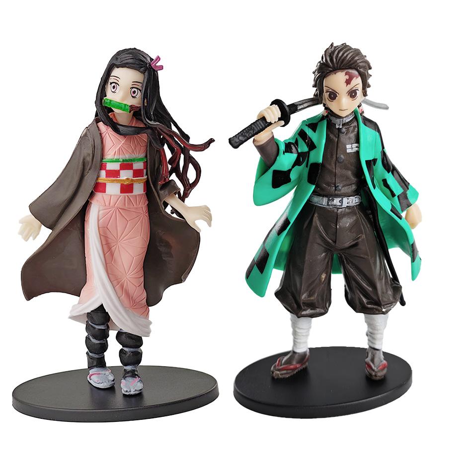 Anime Demon Slayer Figurka Kamado Tanjirou Nezuko Figurki Akcji Model Zabawki Figurka Zenitsu Inosuke Kimetsu No Yaiba Figura