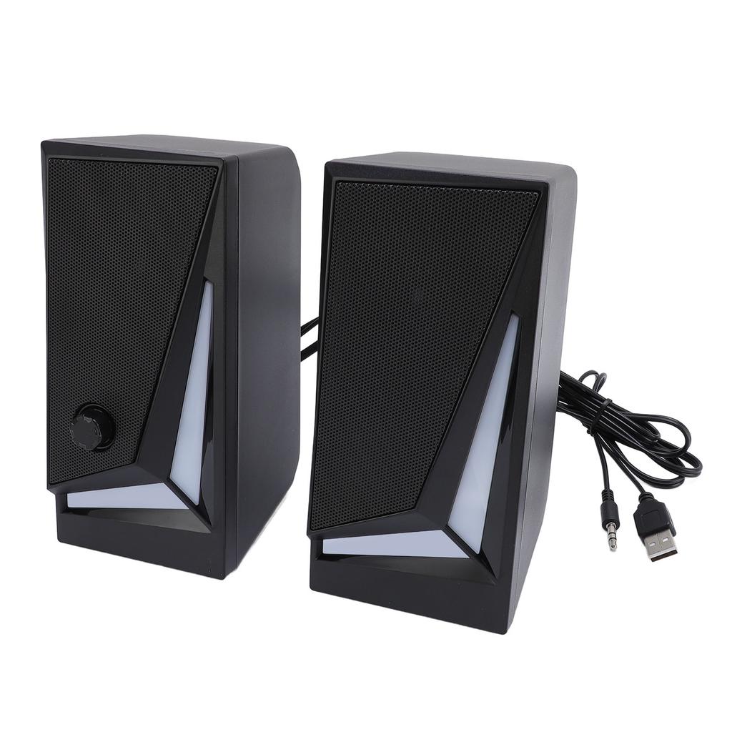 1 Paar Computerlautsprecher 2 Zoll Vollbereichseinheit USB RGB 7 Dynamische Lichteffekte Laptop-Lautsprecher mit