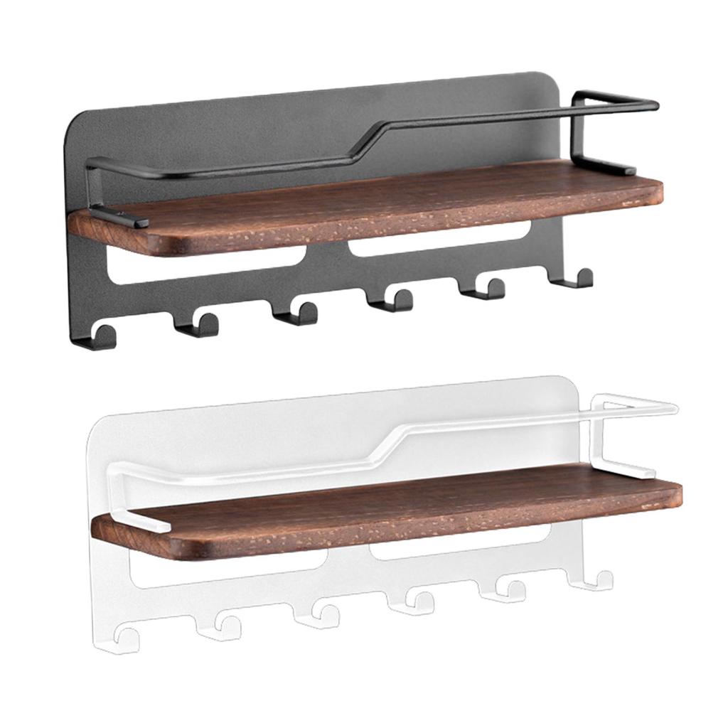 Fridge Side Rack with Hook Rack Hanging Basket for Kitchen Balcony Cabinet