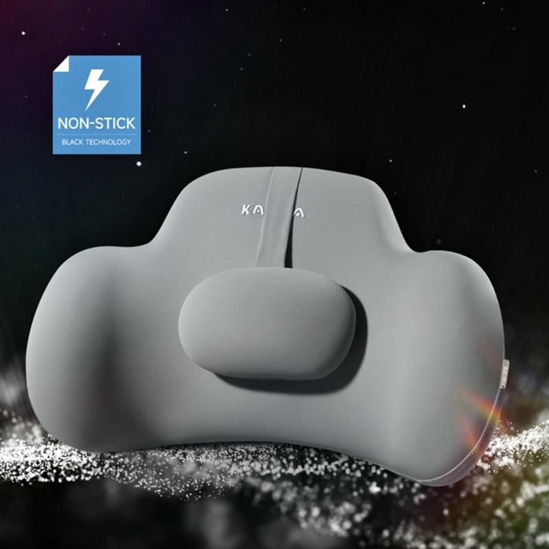 Comfortable Memory Foam Car Seat Headrest/Lumbar Support Adjustable Design Lightweight for Long Drives & Office Work