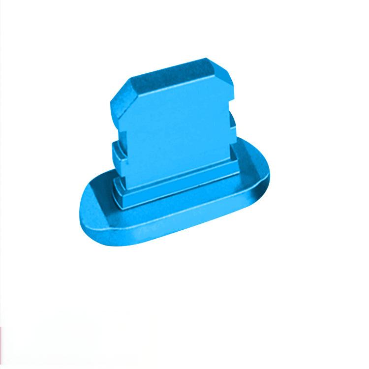 2Pcs Metal Charging Port Dust Plugs Compatible with iPhone Series, Lightning Port Cover Protector with Holder for iPad AirPods