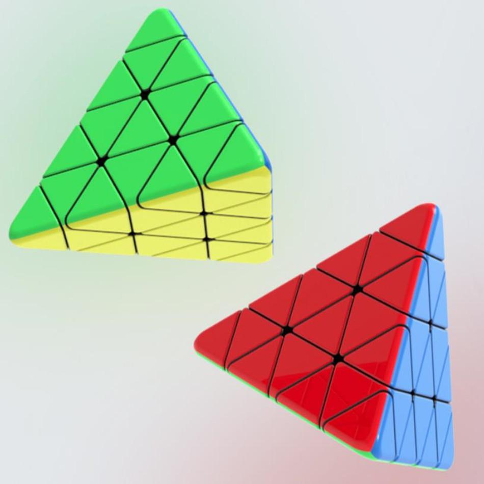 Yuxin Little Magic 4x4 Pyramide Zauberwürfel Speedcube Stickerlos Professionelle Würfel Spielzeuge Little Magic Pyramide 4x4 Cubo Magico