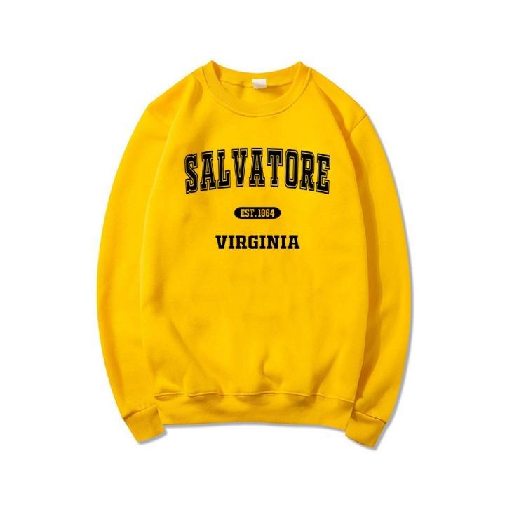 Vampire Diaries Mystic Falls Salvatore Sweatshirt Unisex Casual Graphic Hoodie Long Sleeve Pullover Women Hoodies